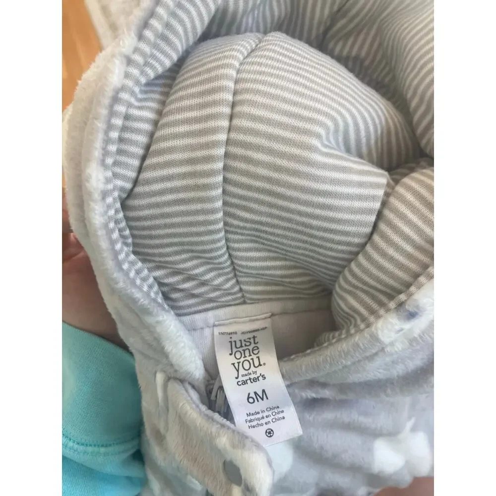 Just One You Carters Polar Bear Footed Fleece Sleep SnowSuit Footie 6 Months